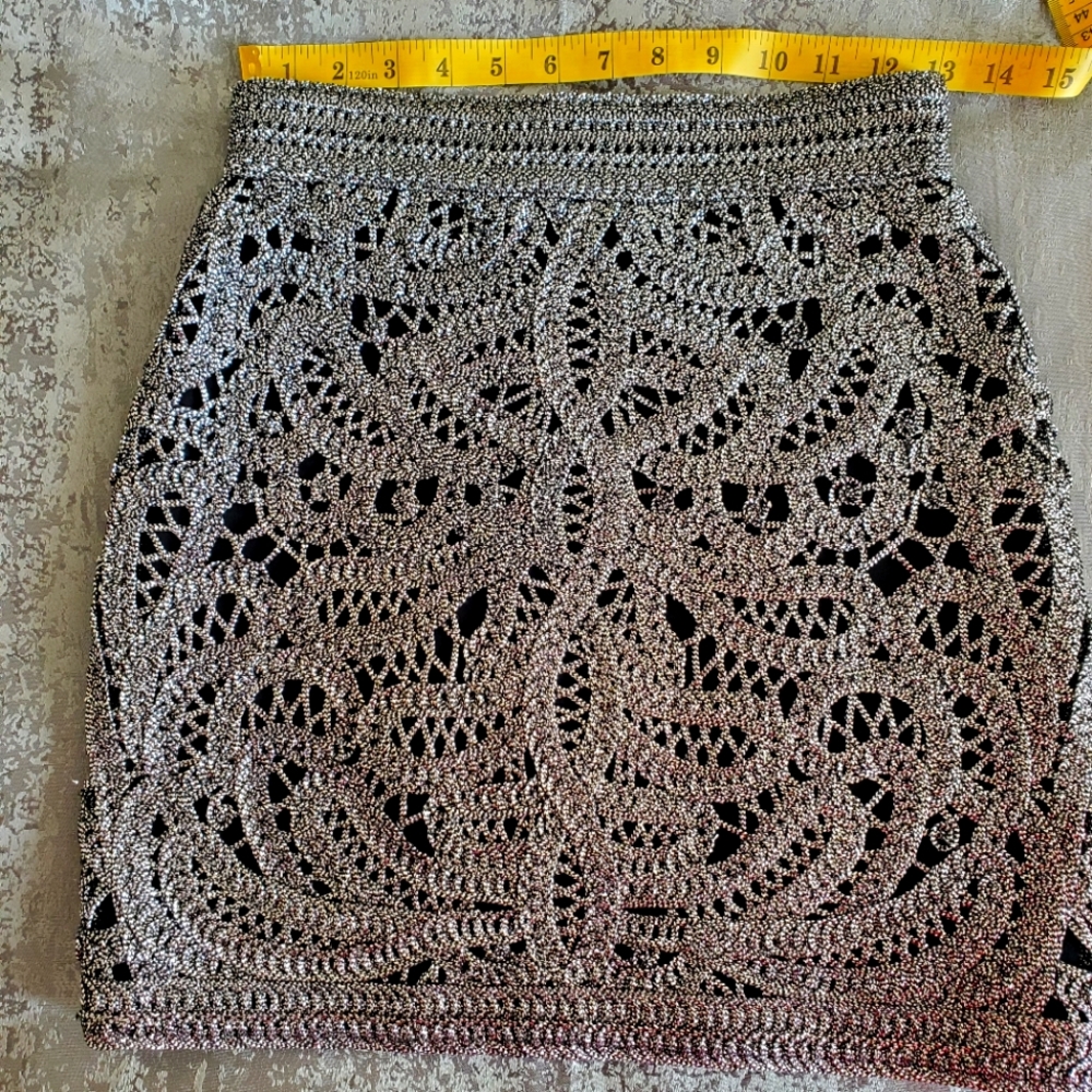 Maje metalic embroidered skirt